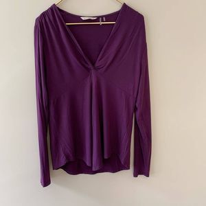 Soft surroundings v neck Purple top L